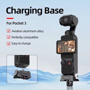 ฐานชาร์จกล้อง3ขาสำหรับ DJI Osmo Pocket คุณภาพดั้งเดิมมาใหม่ฐานชาร์จกล้อง3ตัวอะแดปเตอร์แบบปลดเร็วพร้อมรูขนาด1/4นิ้ว - Product Image 3