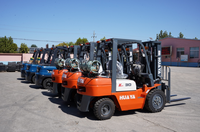 Chariot élévateur au propane de haute qualité, 3 tonnes, 3,5 tonnes, 5 tonnes, double carburant, moteur Nissan, levée de 3m à 7m, utilisation extérieure, entièrement hydraulique