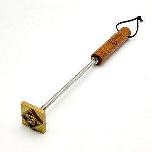 Custom Logo Metal Brass Branding Iron Mould for Wood Leather Stamp Design Cake Bread Cliche Mold Heating Embossing <b>Tool</b> - Product Image 5