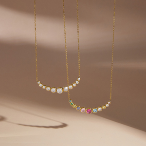 Collana J&D Jewelry con Ciondolo a Forma di Pesce e Stella Marina Placcata in Oro 18K, Strass Bianchi, Catena a Graffetta in Acciaio Inossidabile Impermeabile - Product Image 5