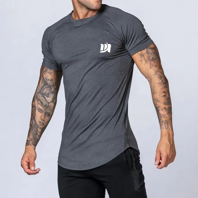 95% poliestere 5% elastan dryfit stretch palestra muscle t shirt