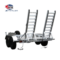 Remorque pour mini-excavatrice 4,5T, remorque automobile, remorque en aluminium pour mini-excavatrice à vendre