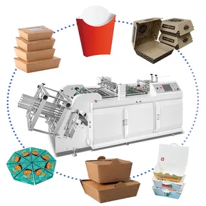 Paper Lunch Food Carton Pizza Package French Fries Boxes Small Paper Box Making Forming Machines