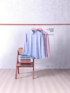 <span class=keywords><strong>Camicia</strong></span> Casual da Uomo Personalizzabile in Cotone Pima con Texture <span class=keywords><strong>Lino</strong></span> <span class=keywords><strong>Arancione</strong></span>, Antipiega, Stile Anni '60 - Product Image 4