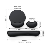 Tapis de souris et clavier en silicone en gros avec repose-poignets, résistant à la saleté, support de table pour ordinateur portable, support d'ordinateur portable en caoutchouc transfrontalier