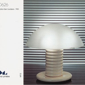 Lampe de table en verre en forme de champignon, base noire, lumière LED, éclairage de bureau à domicile, 30x30 cm, ampoule E27, commande par interrupteur - Product Image 3
