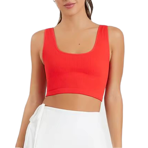 Top Deportivo Sin Costuras de Alta Sujeción, Transpirable, de Secado Rápido, Elástico en Cuatro Direcciones, 92% Nailon, 8% Elastano, Talla Grande, Ligero - Product Image 1