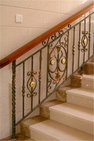 Escalier en fer forgé à la main, résistant à la rouille et à la corrosion, pour cours et villas, modélisation 3D incluse