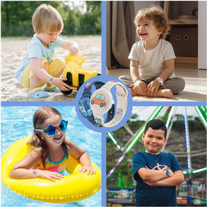 Paquete de 2 fundas impermeables con soporte de dibujos animados bonitos, banda de silicona para pulsera <span class=keywords><strong>Airtag</strong></span> para niños - Product Image 6