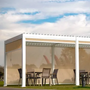 2024 sıcak satış bahçe çardağı Pavilion manuel açılış su geçirmez Handle alüminyum açık Pergola kolu krank ile