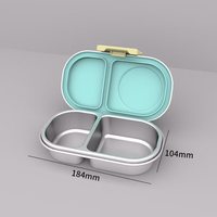 Boîte à bento imprimée UV - Boîte à lunch pour enfants anti-fuite avec compartiments séparés, fourchette-cuillère détachable, sans BPA, compatible micro-ondes et lave-vaisselle