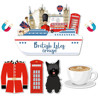 Aimant de réfrigérateur en résine personnalisé avec l'indispensable carte du Royaume-Uni, drapeau britannique 3D, Londres, Big Ben, souvenir touristique, aimant d'usine