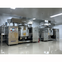 Mélangeur sous vide ABB de 1000 L avec homogénéisateur pour cosmétiques et produits chimiques, puissance de 30 kW