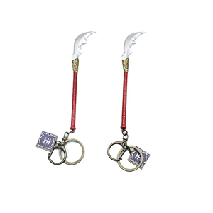 Llavero de espada miniatura de aleación de zinc metálica personalizada con diseño de arma de juego, mini cuchillo, llavero de espada, etiqueta de llavero - Product Image 2
