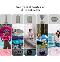 4 IN 1 Multifonctionnel Portable 1200mAh Power Bank Pompe à Air Compresseur d'Air Extérieur Gonfleur de Pneu Utilisant Pour Tapis Gonflable de Bateau