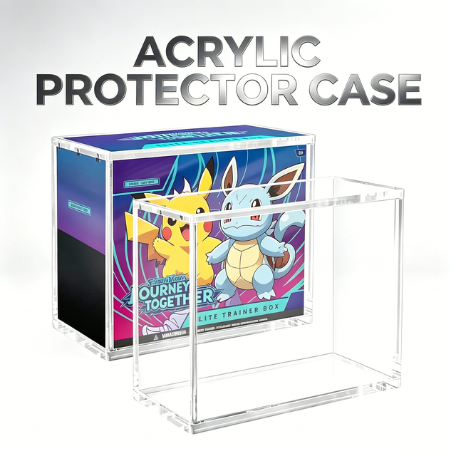 Premium Clear Acrylic Case for Booster Box Display Protector TCG Trading Cards Game Storage Collection Box
