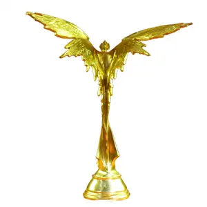 Patung piala penghargaan perak cor tembaga Penghargaan piala logam desain baru