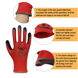 Men Industrial Grip Heavy Duty Safety Hand Latex Wholesale Construction Rubber Garden Gloves Protective Gear Working Gloves