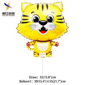 CYmylar虹色イルカヘリウムバルーンカップスティック虹色デイジーフラワークリップホルダー赤ちゃんシャワーパーティー用 - Product Image 6