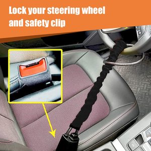 Verrou de sécurité antivol pour ceinture de sécurité, accessoires automobiles universels, fixation pour porteau de ceinture de sécurité, verrou de volant, verrou de porte - Product Image 3