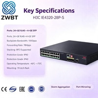 Nuevo Switch PoE Industrial Administrado IE4320-28P-S con SNMP y QoS, Alta Estabilidad, 28 Puertos, Switch Industrial para Internet IE