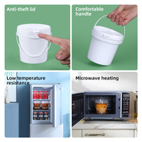 Harga Grosir Ember Plastik Bulat PP 500ml Aman untuk Makanan dengan Tutup Kedap Udara, Wadah IML