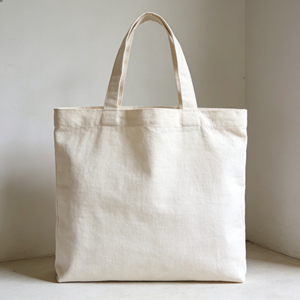 Custom Logo Eco Friendly Lightweight <b>Medium</b> Reusable Grocery Shopping Natural Cotton Canvas <b>Tote</b> <b>Bag</b> with Long Handle - Product Image 1