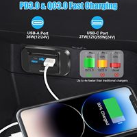 PD Type C USB chargeur rapide prise 12-24v panneau de prise de courant pour moto et support de téléphone pour utilisation RV