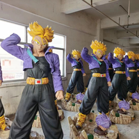 Figurine d'action Super Saiyan Trunks grande taille, modèle Terminator à double tête, Anime Dragon Ball Z, à deux têtes