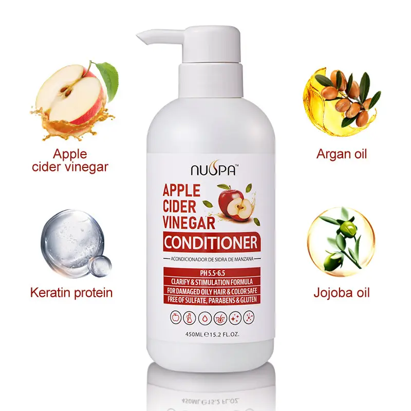 NUSPA Wholesale Price Organic Apple Extract Protect Color Hair Care Increase Elasticity Argan Oil Hair Conditioner