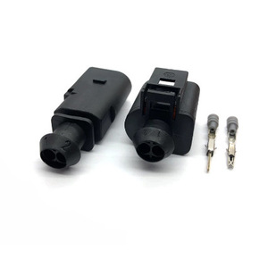 Connecteur de câblage automobile étanche à 2 broches, plastique noir IP20, mâle et femelle, pour voiture - Product Image 1