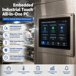 Panel PC Táctil Industrial de 15.6 Pulgadas sin Ventilador, Android RK3588, Táctil Capacitivo, Montaje en Pared, con Doble LAN para Cocina Centralizada - Product Image 1