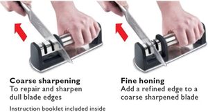 2 Stage Wood Handle Manual <b>Knife</b> <b>Sharpener</b> - Product Image 3
