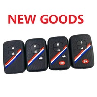 Housse de protection en caoutchouc de silicone de remplacement de batterie de télécommande de clé intelligente de fibre de vente chaude pour Toyota Prius