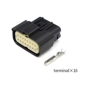 Conector impermeable automotriz 33472-1601, enchufe a tope de carcasa de plástico macho y hembra, cabeza hembra de 16 pines tipo Molex - Product Image 1