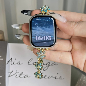 Correa de Metal Dorada para Iwatch, Brazalete Personalizado para Mujer, Compatible con <span class=keywords><strong>Apple</strong></span> <span class=keywords><strong>Watch</strong></span> Band Ultra 2 49mm Universal Series 10 9 8 <span class=keywords><strong>7</strong></span> - Product Image 6