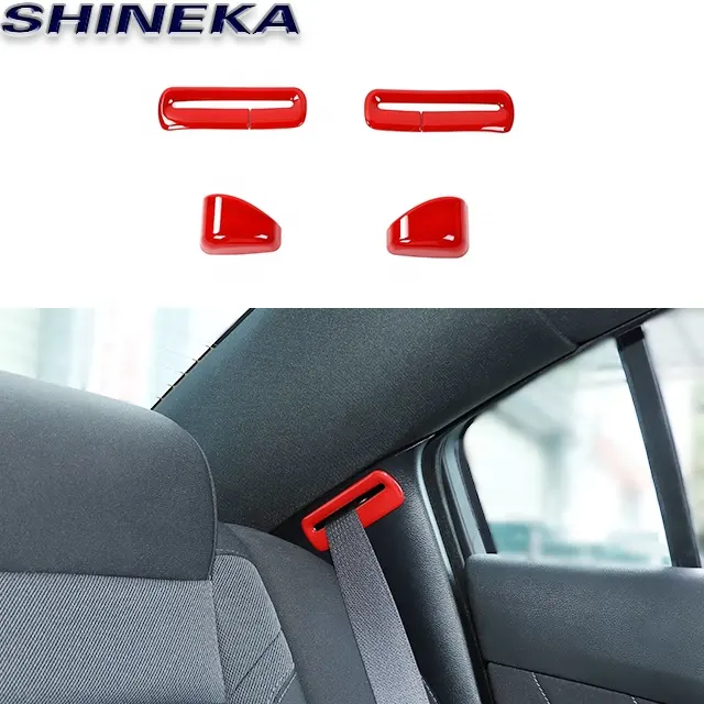 Car Interior Trim Seat Belt Buckle Panel Sticker Frame Decoration for Dodge Charger 2011+