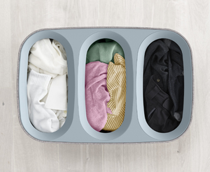 Grand panier à linge à 3 sections avec sac à linge 90L, panier à vêtements avec 3 sacs lavables - Product Image 3