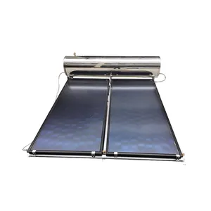 가정용 스테인레스 스틸 태양열 온수 히터 300 리터 플랫 플레이트 압력 태양열 온수기