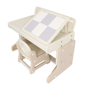 Bureau d'étude réglable pour bébé, style nordique, ensemble table et chaise en plastique pour chambre d'enfant (couleur Micc) - Product Image 5