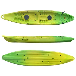 Kayak de pesca en canoa para 2 personas, kayak para deportes acuáticos, duradero, no inflable