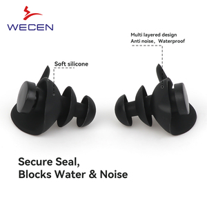 Bouchons d'oreilles et pince-nez en silicone imperméables <span class=keywords><strong>de</strong></span> haute qualité, <span class=keywords><strong>pour</strong></span> adultes et jeunes, couleur personnalisée, ensemble <span class=keywords><strong>de</strong></span> luxe, étui en silicone, sommeil, natation - Product Image 5