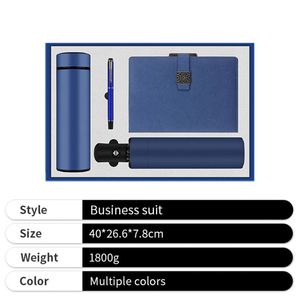 Business Notebook <b>Pen</b> Gift Set <b>Gold</b> Color Luxury Notebook and Umbrella Gift Box Set with Logo - Product Image 4