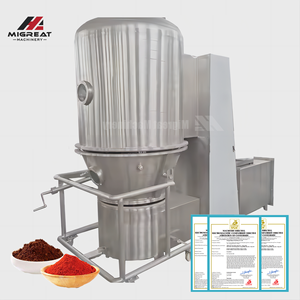 Séchoir industriel à lit fluidisé en acier inoxydable pour le séchage de poudres d'épices, de curcuma et de granulés de poivre - Product Image 1