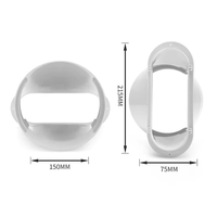 Piezas de Aire Acondicionado para el Hogar RJ al por Mayor, PVC ABS, 3 Piezas, Deflector de 55-160 cm, Interfaz de Boca Plana de 150 mm, Tubo de Escape de 2 m, Funciona con Gas