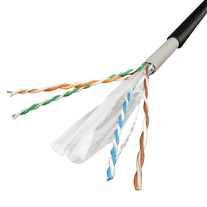 Oem Cat6/cat6A UTP FTP cáp Ethernet đôi che chắn Rắn Đồng dây dẫn 23/24 AWG PE + PVC Áo khoác - Product Image 1
