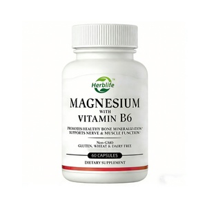 Cápsulas de Magnesio y Vitamina B6 con Etiqueta Personalizada, Soporte Natural para la Memoria, el Sueño y el Cerebro con B6 - Product Image 1