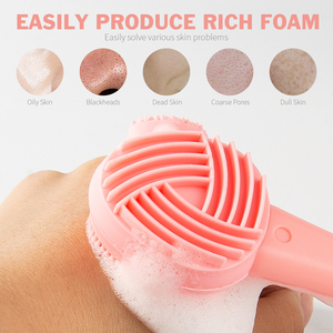Draagbare Multifunctionele Mee-Eter Verwijderaar Waterdichte Gezichts Diepe Reinigingsborstel Zachte Siliconen Scrubber Reinigingsborstel - Product Image 4