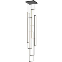 Lustre minimaliste moderne à cadre carré ultra-long pour cage d'escalier Loft rotatif Villa Duplex Lampes en métal pour simple élégant