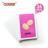 Jeu de cartes flash éducatives personnalisées pour l'apprentissage de l'anglais avec boîte, sur le thème des fruits, des animaux, des légumes et des couleurs, pour étudiants et enfants
